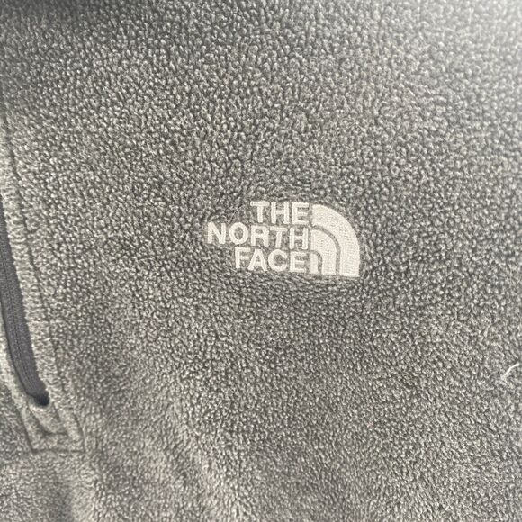 The North Face Polartec 1/4 Zip Fleece Jacket Mens L Gray Glacier Lightweight - Picture 2 of 4